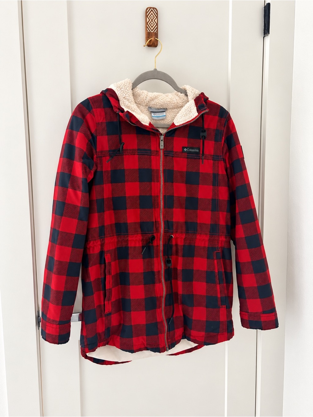 Columbia Chatfield Hill Jacket | Buffalo Plaid | Sherpa Lined | Size Small